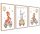  3er Set Poster Kinderbilder Fuchs Teddybär 30x40