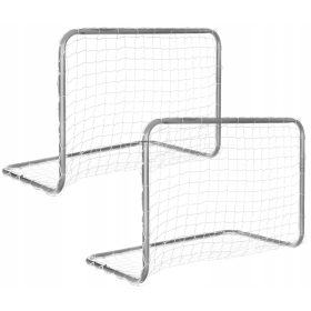 SET AUS 2 FUSSBALLTOREN MIT NETZ 78x56x45