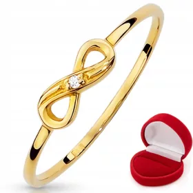  Infinity-Ring, Zirkonia, 333 8K GOLD