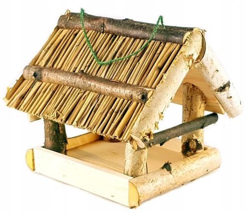 Boxen (Häuser) und Vogelhäuschen HÄNGENDES VOGELFUTTERHAUS, HOLZ, BIRKENGLANZ