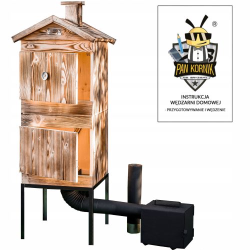 Holzkohlegrill - PanKornik doppelt befeuerte Räucherei, 175 cm, Holz
