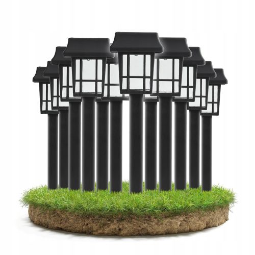 Gartenlampen stecken im Boden fest Berge Solar-Gartenlampe, schwarz, 33 cm