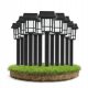 Gartenlampen stecken im Boden fest Berge Solar-Gartenlampe, schwarz, 33 cm