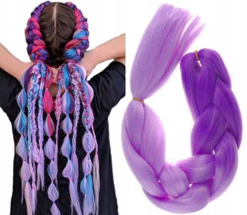  FARBE SYNTHETISCHES HAAR FÜR BRIDGE DREADS OMBRE LILA B47