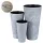  Prosperplast-Blumentopf, 25 cm x 25 x 47,5 cm, Durchmesser 24,5 cm, Kunststoff in Grau- und Silbertönen