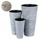  Prosperplast-Blumentopf, 25 cm x 25 x 47,5 cm, Durchmesser 24,5 cm, Kunststoff in Grau- und Silbertönen