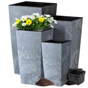  Set Whale Things Blumentöpfe aus Beton, 4-teilig