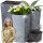 Prosperplast Blumentopf 24 cm x 24 x 45 cm, Graphitkunststoff