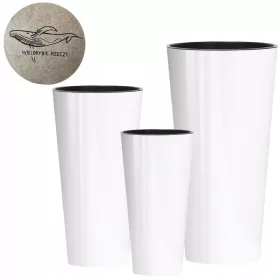    Prosperplast Blumentopf 25 cm x 25 x 47,5 cm Durchmesser 24,5 cm Kunststoff weiß