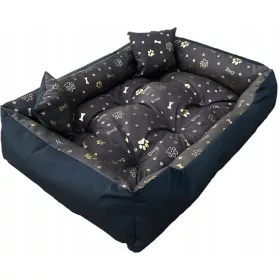    WBM Sewing Hundelaufstall Schwarz, Brauntöne, Gold 100 cm x 75 cm