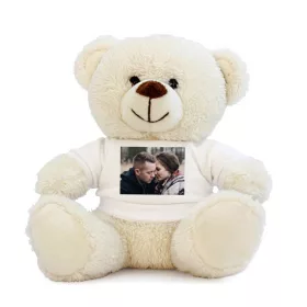  Teddybär im T-Shirt mit Fotofoto Teddybär zum Jungentag
