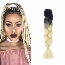    SYNTHETISCHES KÜNSTLICHES HAAR FÜR BRAITS BRIDGE DREADS OMBRE BLONDE B34