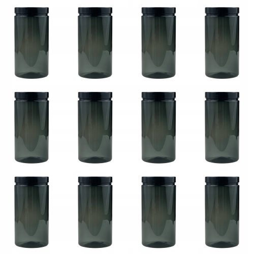 Lebensmittelbehälter Emcor Verpackungsbehälter 1500 ml transparent anthrazit, 12 Stück