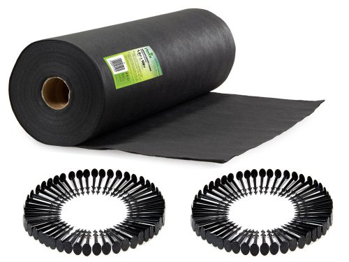 Agrartextil - Agrotextil-Mulchmittel (Anti-Unkraut) Plonos schwarz 160 x 10000 cm 50 g/m²