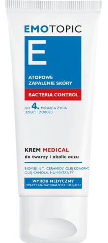 EMOTOPIC Bacteria Control Medizinische Gesichts- und Augencreme, 50 ml