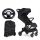  Selbstfaltender Kinderwagen Easywalker Jackey schwarz + Lenker für Easywalker Kinderwagen schwarz
