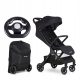  Selbstfaltender Kinderwagen Easywalker Jackey schwarz + Lenker für Easywalker Kinderwagen schwarz