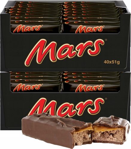 80x Mars Schokoriegel, Nougat-Karamell-Geschmack, 51g