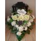 Laterne Laterne Blumen für das Grab SET Blumenstrauß