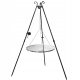  Dreibeingrill Garten Lagerfeuerrost 80 cm Chrom Haspel Kurbel