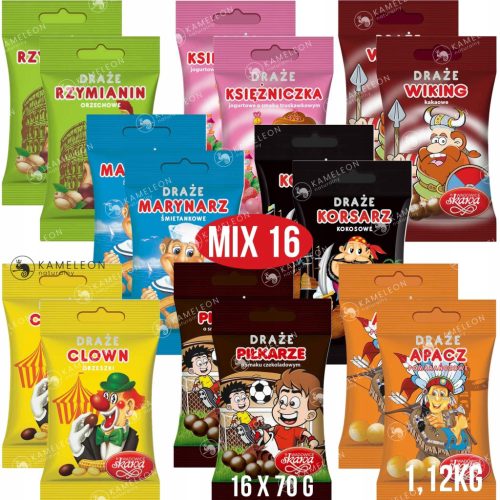 Vielzahl von Geschmacksrichtungen in einem Mix - Skawa Dragées, 1120g