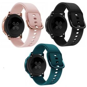  3x UNIVERSAL-SILIKON-ARMBAND für SMARTWATCH 20mm