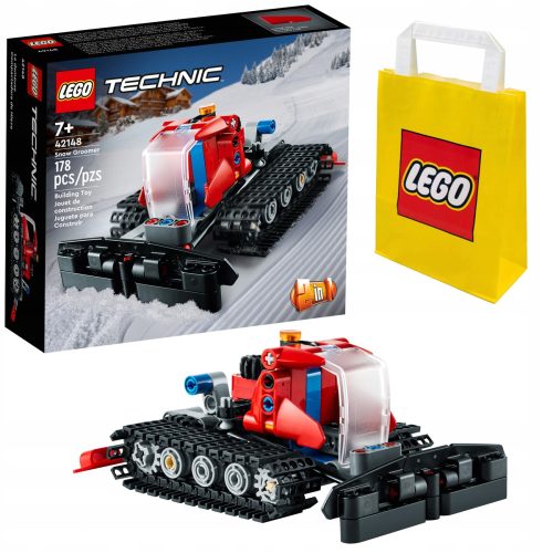  LEGO Technic Ratrak 42148 + LEGO Papiertüte 6315786 gelb 24x8x18 cm