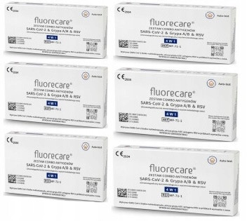 Vierfach-Schnelltest für COVID-19, Influenza A/B & RSV - Combo-Pack mit 6 Tests