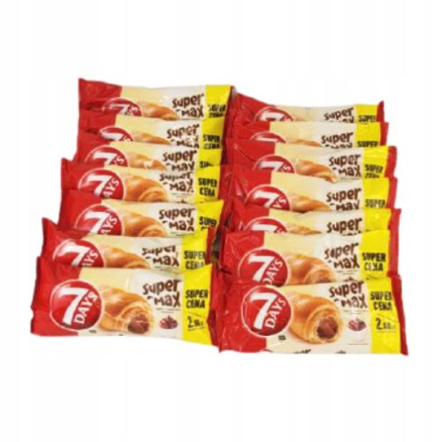 7DAYS MAX Croissant mit cremiger Kakaofüllung, 14 Stück - 110g