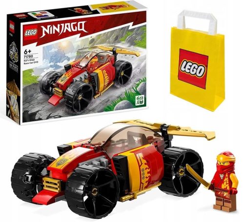  LEGO Ninjago Kaia EVO Ninja Rennwagen 71780 + LEGO Papiertüte 6315786 Gelb 24x8x18 cm