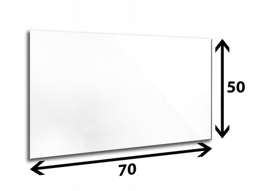 Glasscheibe 70 x 50 x 4 mm, gehärtetes Glas, weiß poliert