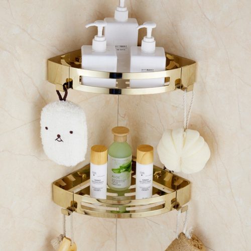  BADEZIMMERREGAL FÜR DUSCHE SUS304 Gold 2ST