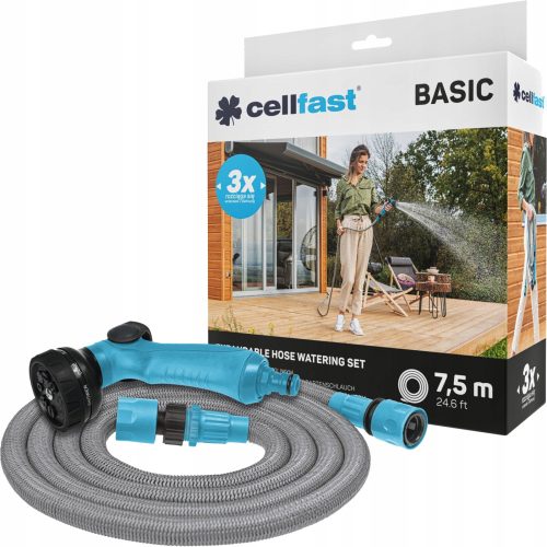  Cellfast Basic erweiterbarer Schlauch, Sprinklerset