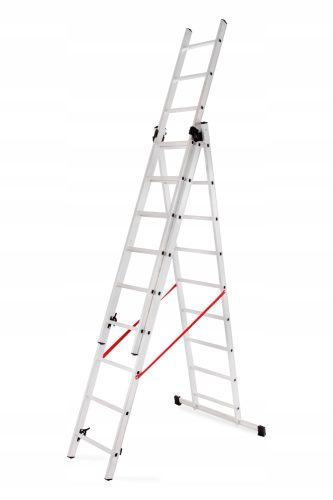 Drabina Leitermann 7,2 m Aluminium 3 x 9 bis 150 kg