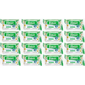  VELVET Feuchtes Toilettenpapier, Set mit 16 Packungen - Rum & Aloe