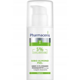   Pharmaceris T Sebo-Almond Peel 5% – Nachtcreme für akneanfällige Haut, 50 ml