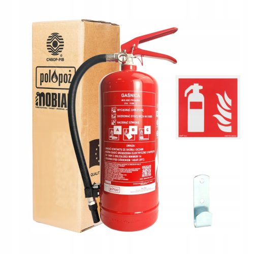 SET Pulverfeuerlöscher 4kg + Aufhänger + Schild