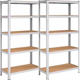    Expondo Lagerregal aus Metall, 180 x 90 x 30 cm, max. 175 kg pro Regal