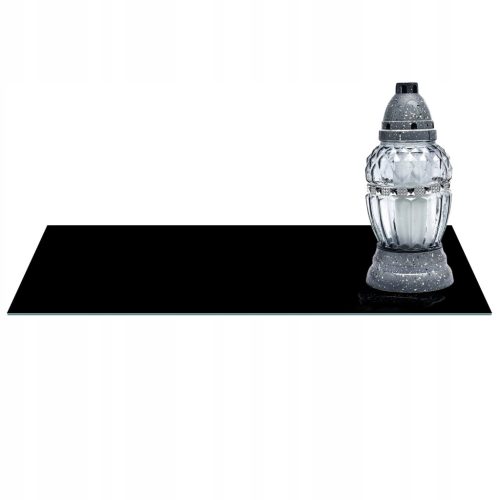  KERZENSTÄNDER AUS GLAS 60x20cm Schwarz 486c
