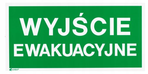 SCHILDER, PVC-PLATTE, NOTAUSGANG