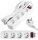 Smartled Strip-Verlängerungskabel 5 m, 4 Stk. Steckdosen, weiß