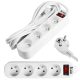 Smartled Strip-Verlängerungskabel 5 m, 4 Stk. Steckdosen, weiß
