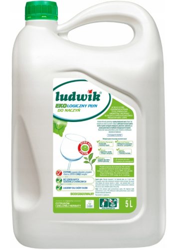  Zitrus- und Grüntee-Geschirrspülmittel 5L Vorrat Ludwik ÖKOLOGISCH