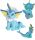  Vaporeon EEVEE Pokemon Go Plüsch-Maskottchen