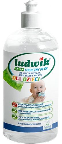  LUDWIK ÖKOLOGISCHES FLÜSSIGKEIT ZUR REINIGUNG VON KINDERFLASCHEN, Schnullern UND GESCHIRR 475 ML
