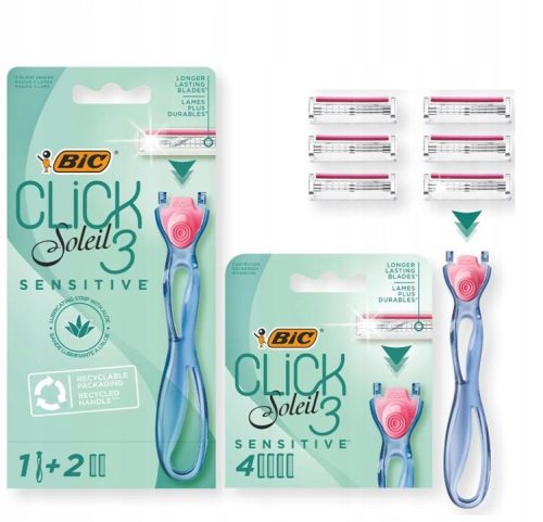  BIC Click 3 Soleil Rasierer + 6 Patronen