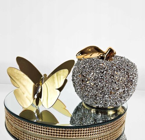 Coole, lustige Gadgets Als Geschenkset glamouröses Tablett mit Äpfeln und Schmetterlingen