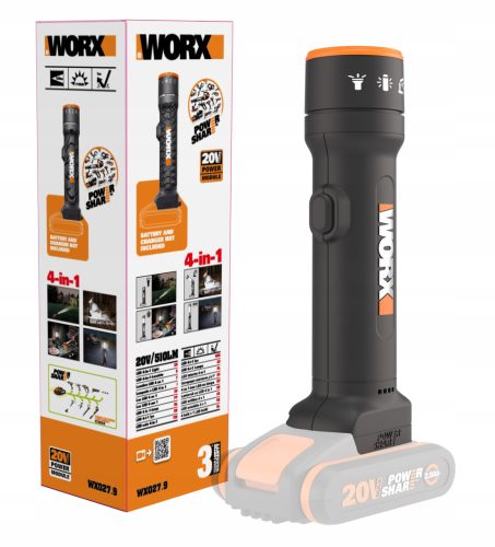  WORX 4in1 LED-Taschenlampe WX027.9