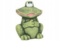  Gartenfroschfigur aus Keramik, 25 cm