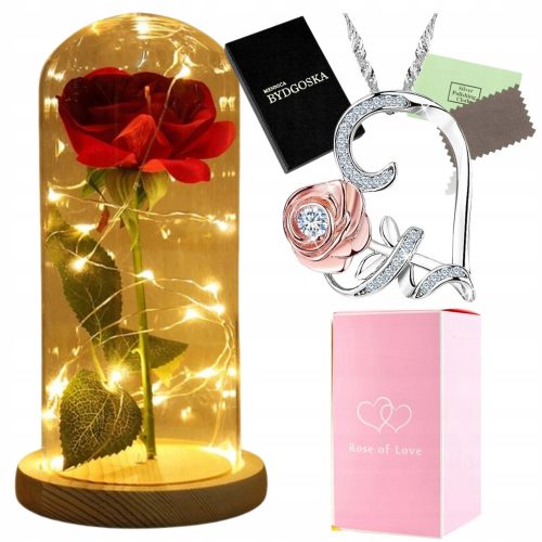 Blumen und Blumenkästen zum Valentinstag Ewige Rose PREMIUM VALENTINSTAG SET 21 cm